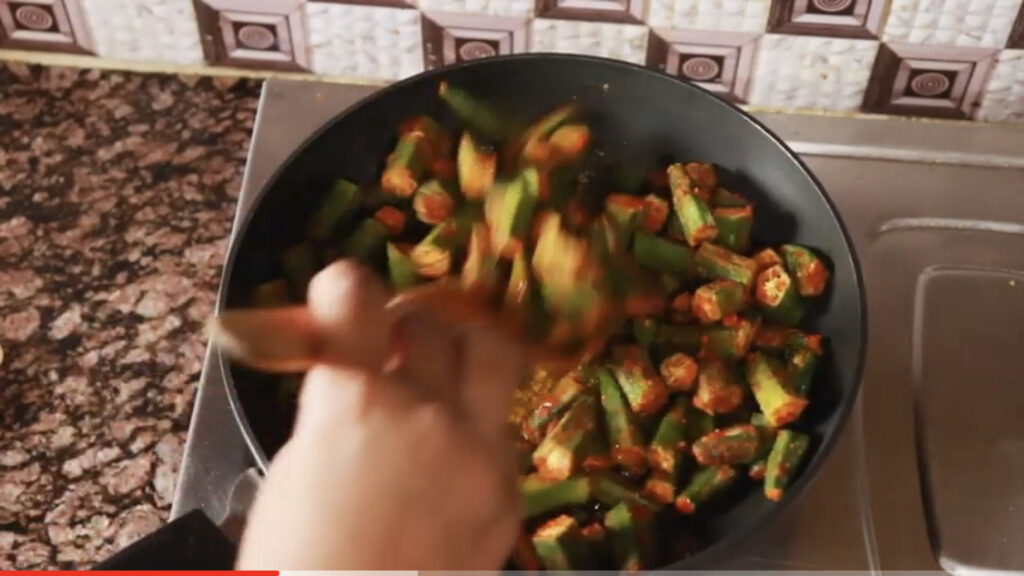 roasting besan wali bhindi